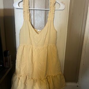 Blu Pepper Yellow Ruffled Dress